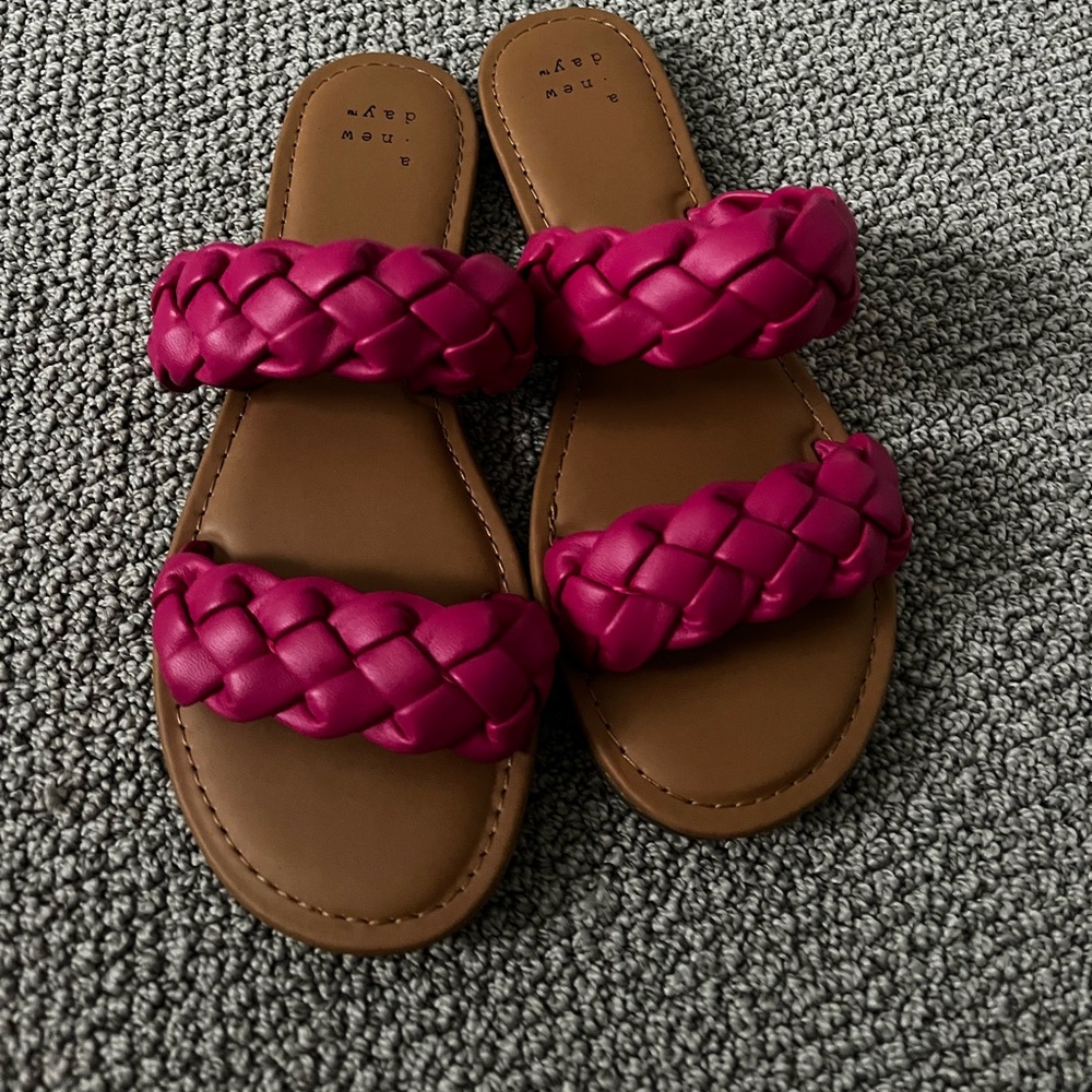 Pink “A New Day” Slide Sandals